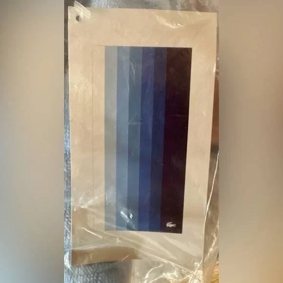 NWT Lacoste Waterfall Blue Oversized Beach Towel Croc Logo 100% 36”x72” - Picture 7 of 10